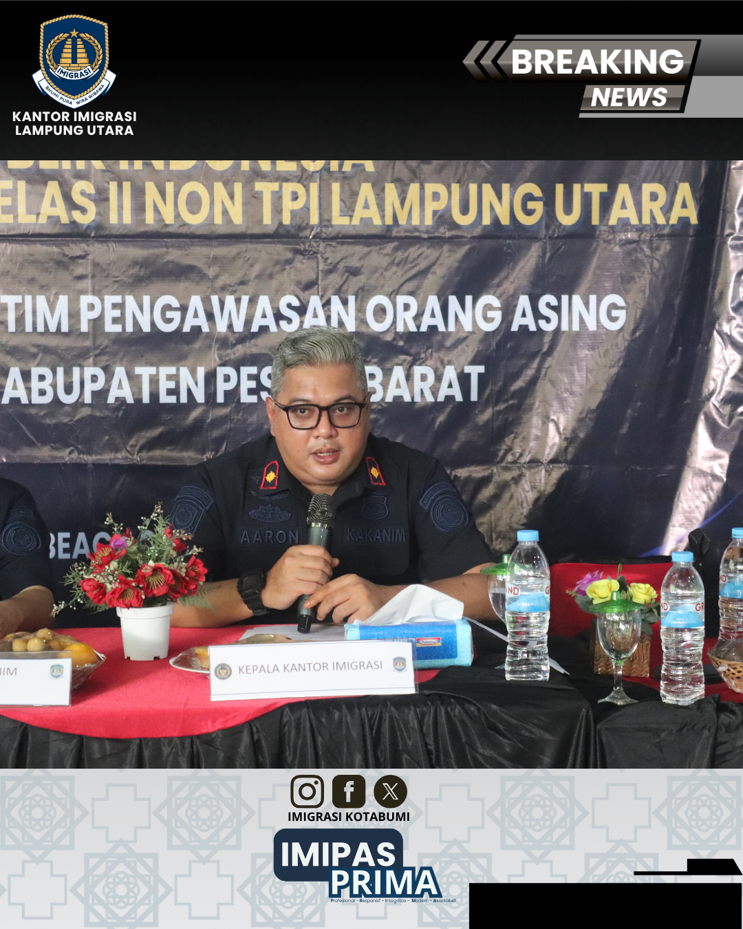 TIMPORA Kabupaten Pesisir Barat Perkuat Sinergi Pengawasan Orang Asing