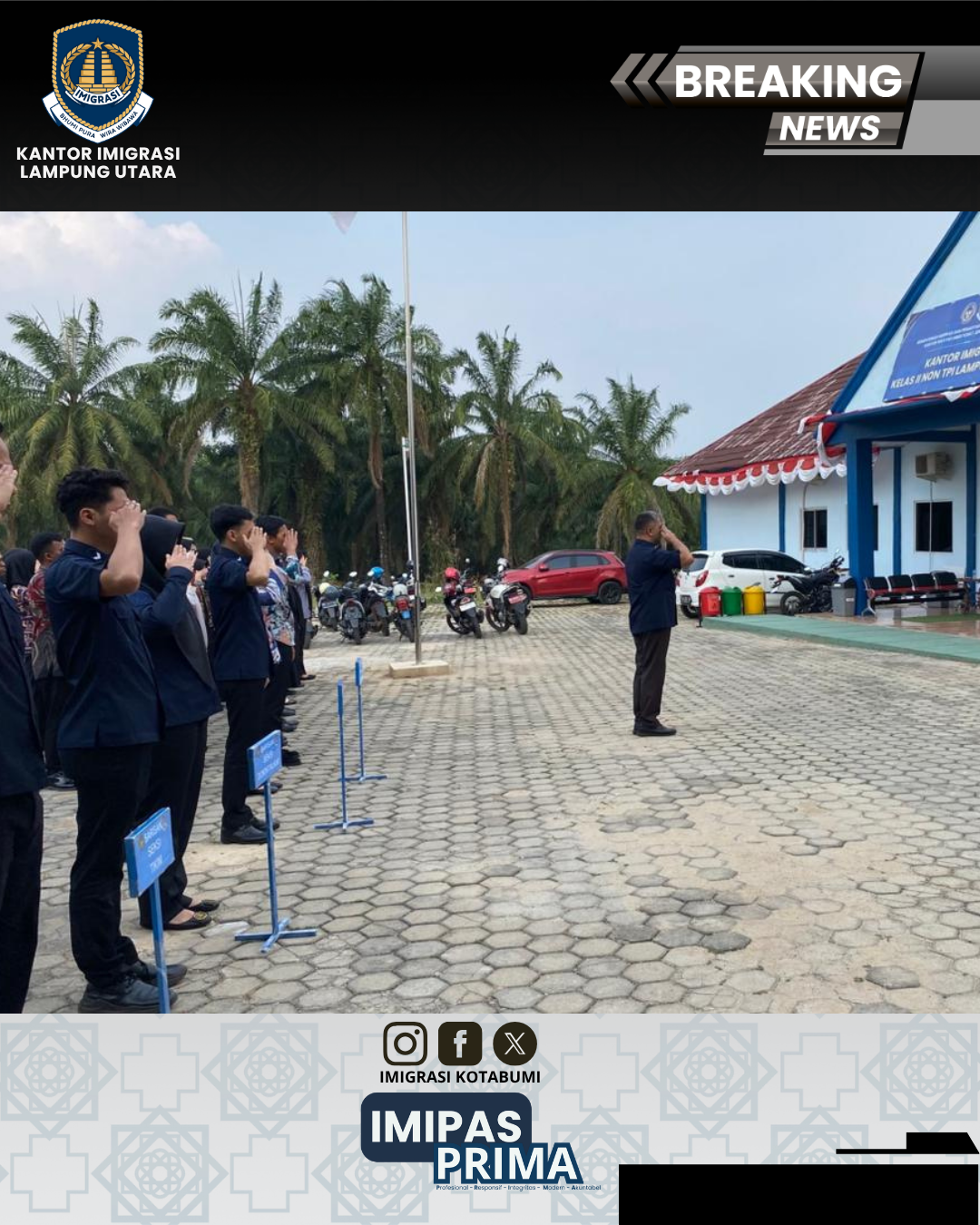 Apel Sore, Kanim Lampung Utara Tekankan Kedisiplinan, Kebersihan, dan Kekompakan