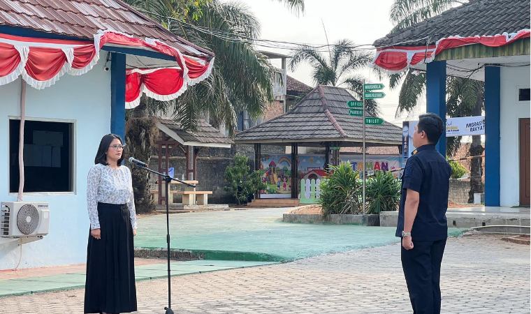 Perkuat Kedisiplinan dan Kebersihan Lingkungan Kerja, Imigrasi Lampung Utara Gelar Apel Sore
