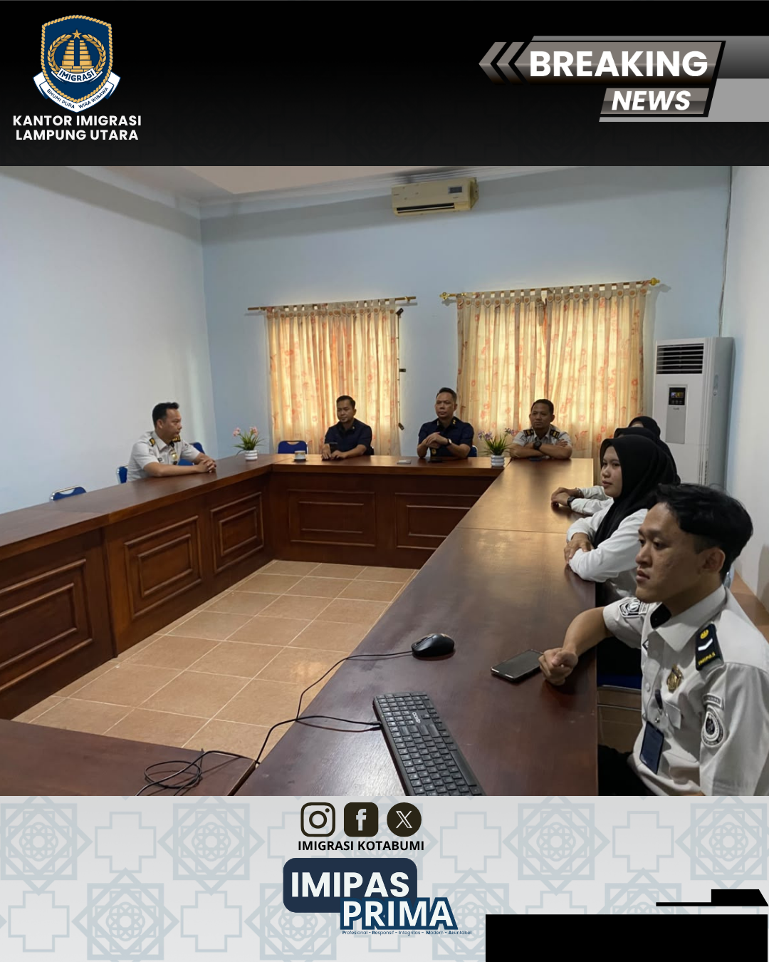 Sosialisasi Penyesuaian Nomenklatur, Wilayah Kerja, dan Tipologi Kantor Imigrasi