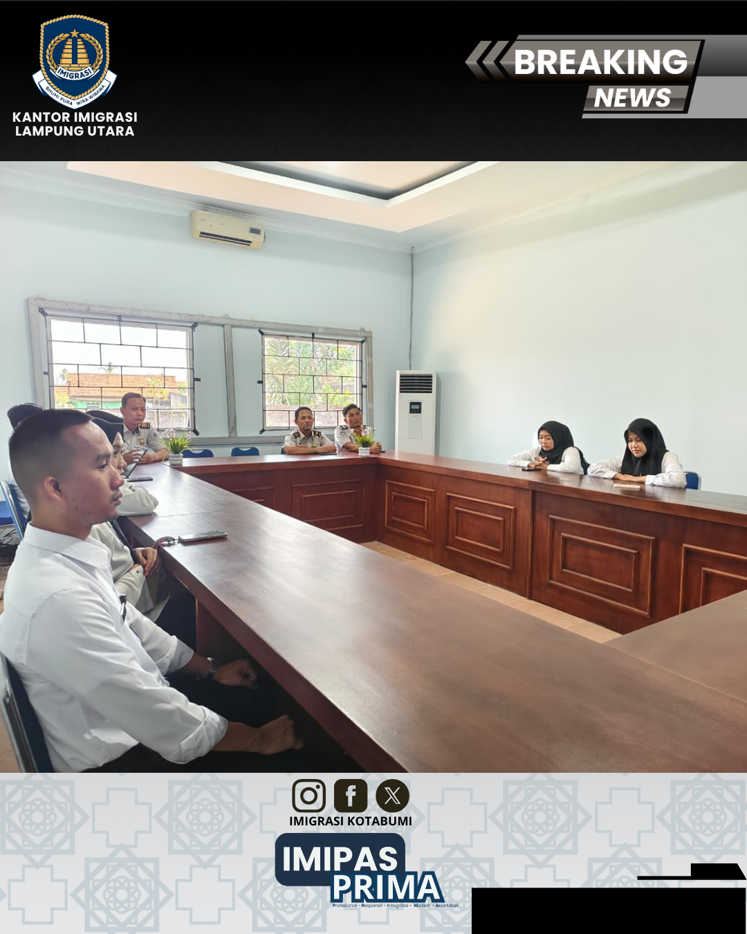 Kanim Lampung Utara Ikuti Sosialisasi SI PATUH IMIPAS
