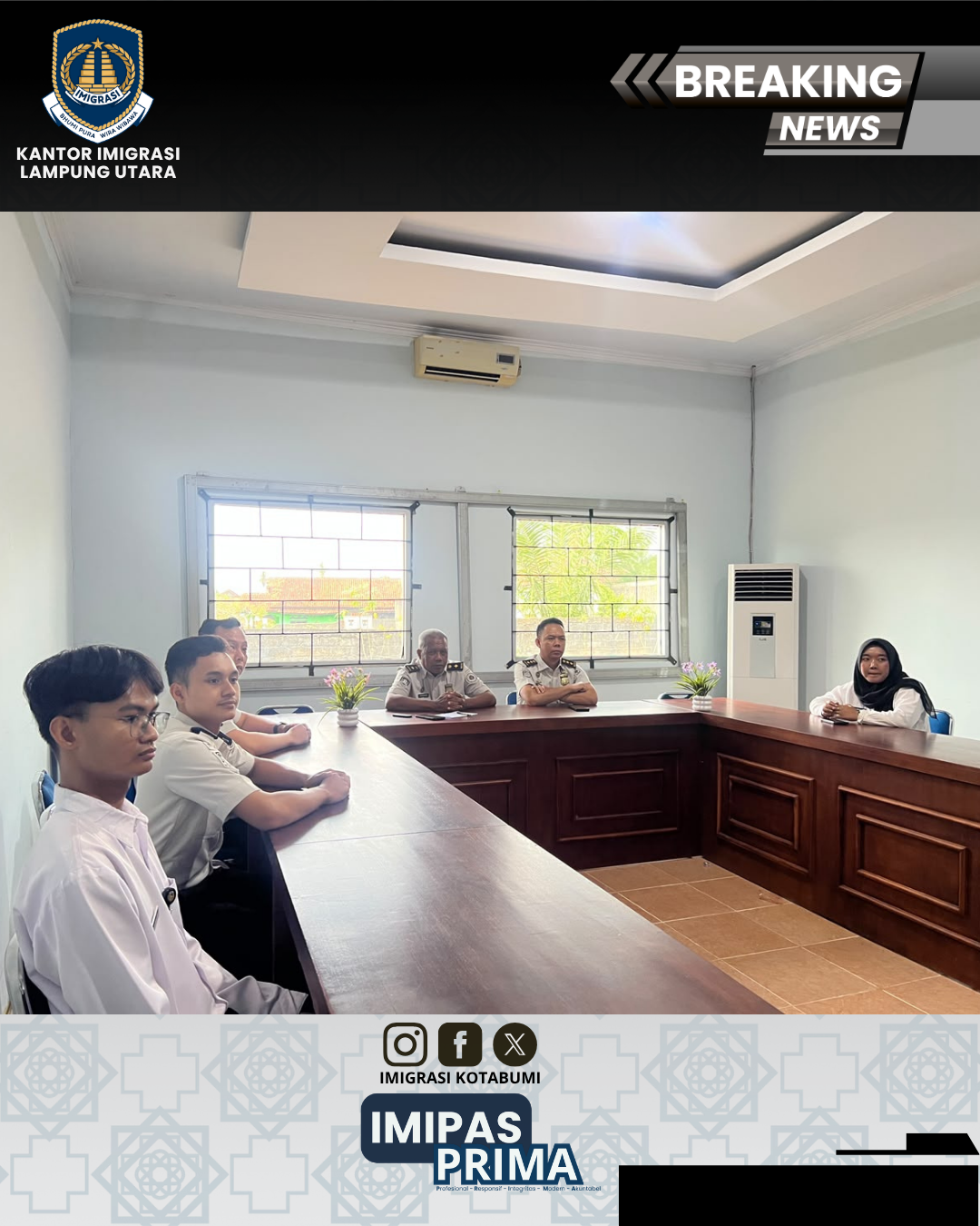 Kantor Imigrasi Lampung Utara Ikuti Internalisasi Penyusunan Naskah Akademik RUU Keimigrasian
