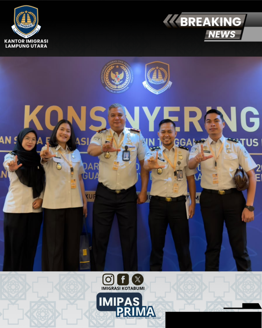 Imigrasi Lampung Utara Ikuti Penguatan dan Konsinyering Evaluasi Layanan Keimigrasian