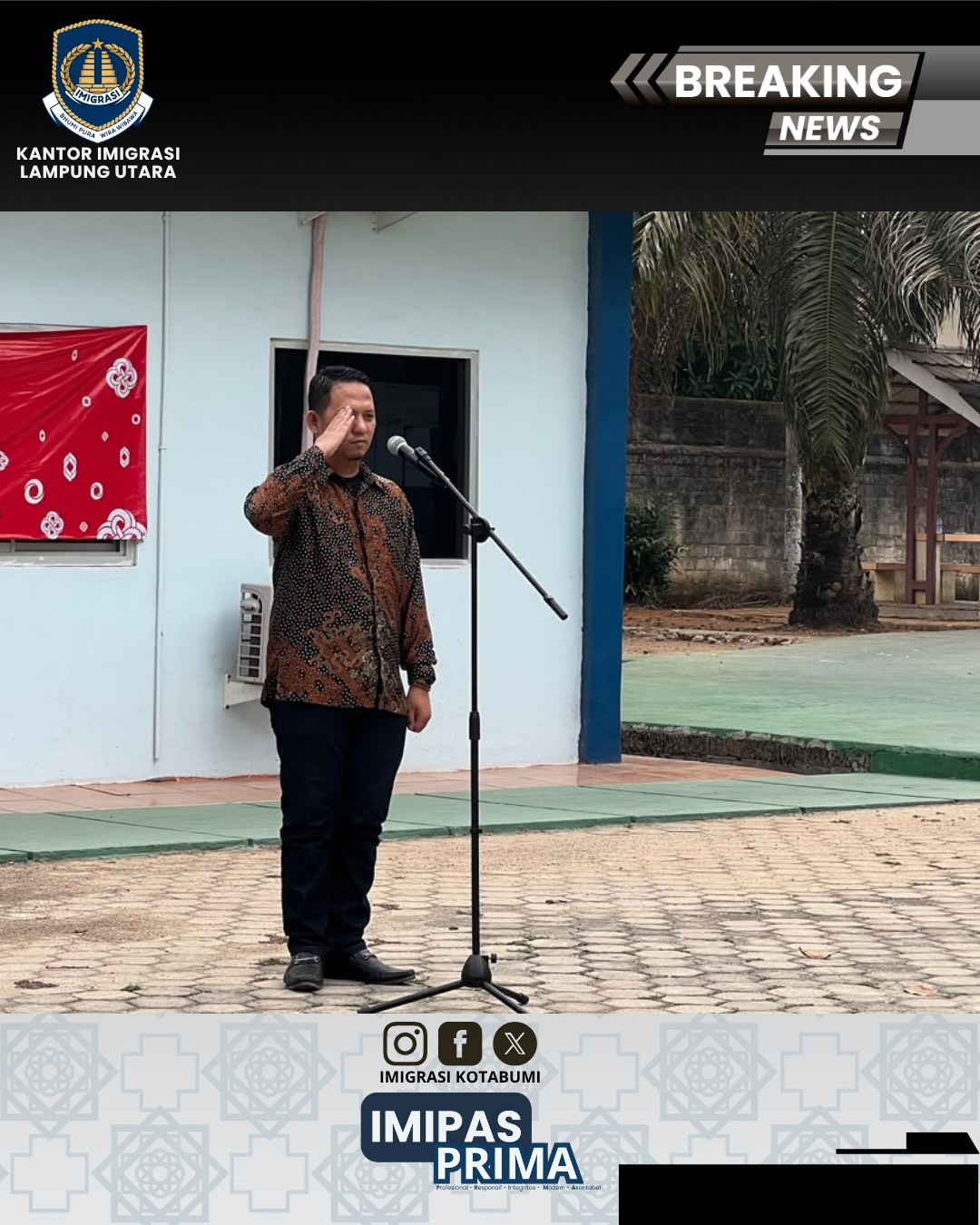 Apel Sore, Imigrasi Lampung Utara Perkuat Kedisiplinan dan Apresiasi Kinerja Jajaran