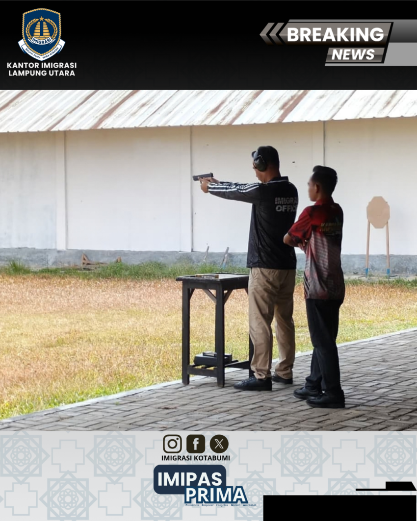 Kantor Imigrasi Lampung Utara Ikuti Latihan Menembak Tahun 2026
