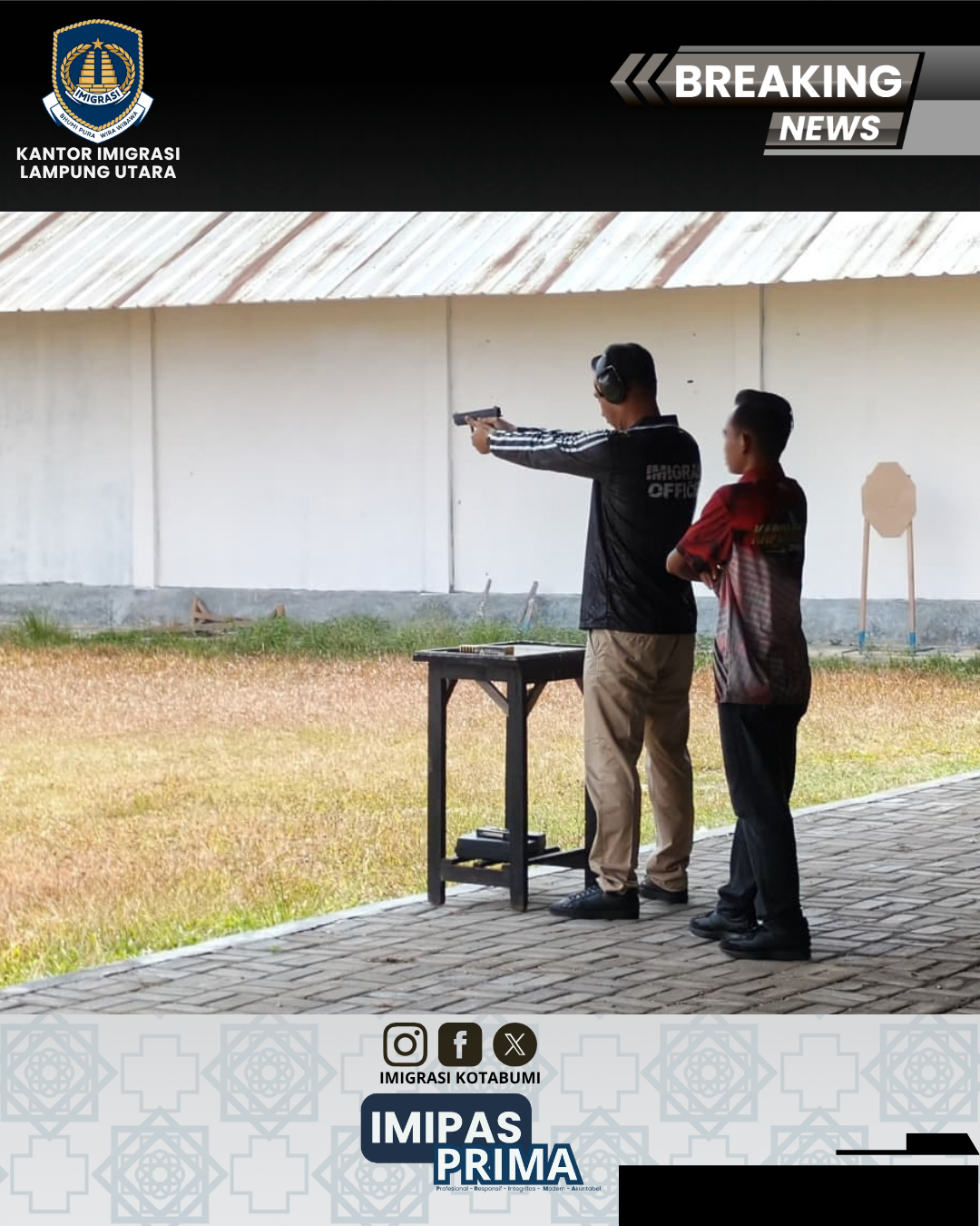 Kantor Imigrasi Lampung Utara Ikuti Latihan Menembak Tahun 2026