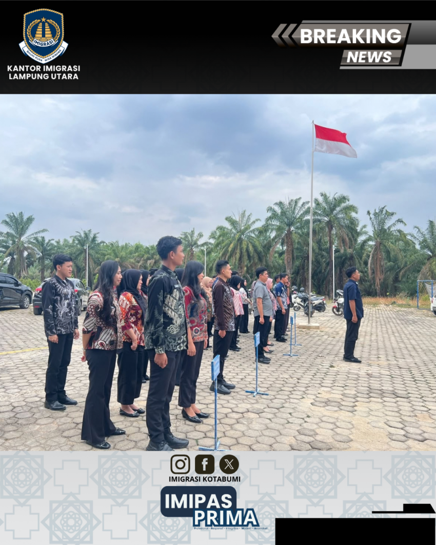 Apel Sore, KANIM Lampung Utara Tekankan Kedisiplinan dan Kekompakan Pegawai