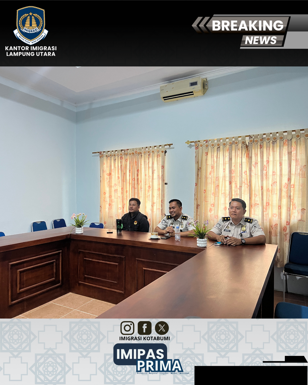 Tingkatkan Kualitas Layanan Paspor, Imigrasi Lampung Utara Ikuti Evaluasi Layanan Dokumen Perjalanan se-Indonesia