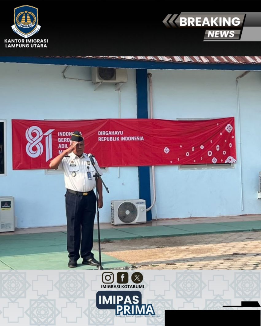 Apel Pagi Imigrasi Lampung Utara Bahas Lelang BMN dan Sampaikan Ucapan Selamat Kenaikan Pangkat