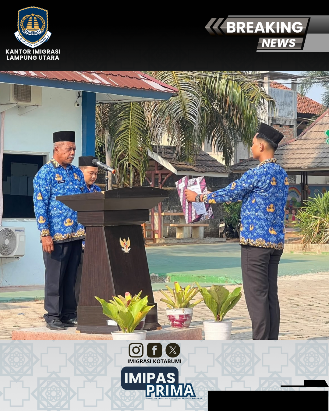 Imigrasi Lampung Utara Peringati Hari Kesaktian Pancasila 2026