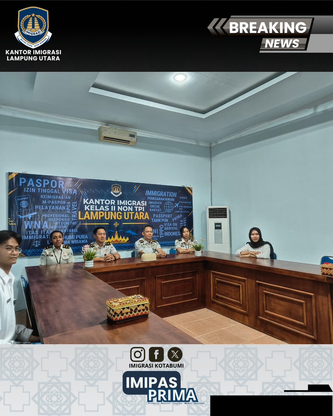 Imigrasi Lampung Utara Ikuti Zoom Persiapan Penyusunan Laporan Keuangan Triwulan III Tahun 2026